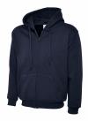 UC504 Adults Classic Fill Zip Hooded Sweatshirt Navy colour image